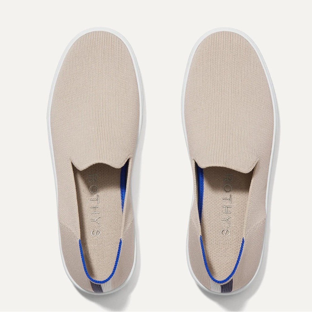Rothy’s Slip On Sneaker New In Box Sand Color. Size 7.5 Tried on only.